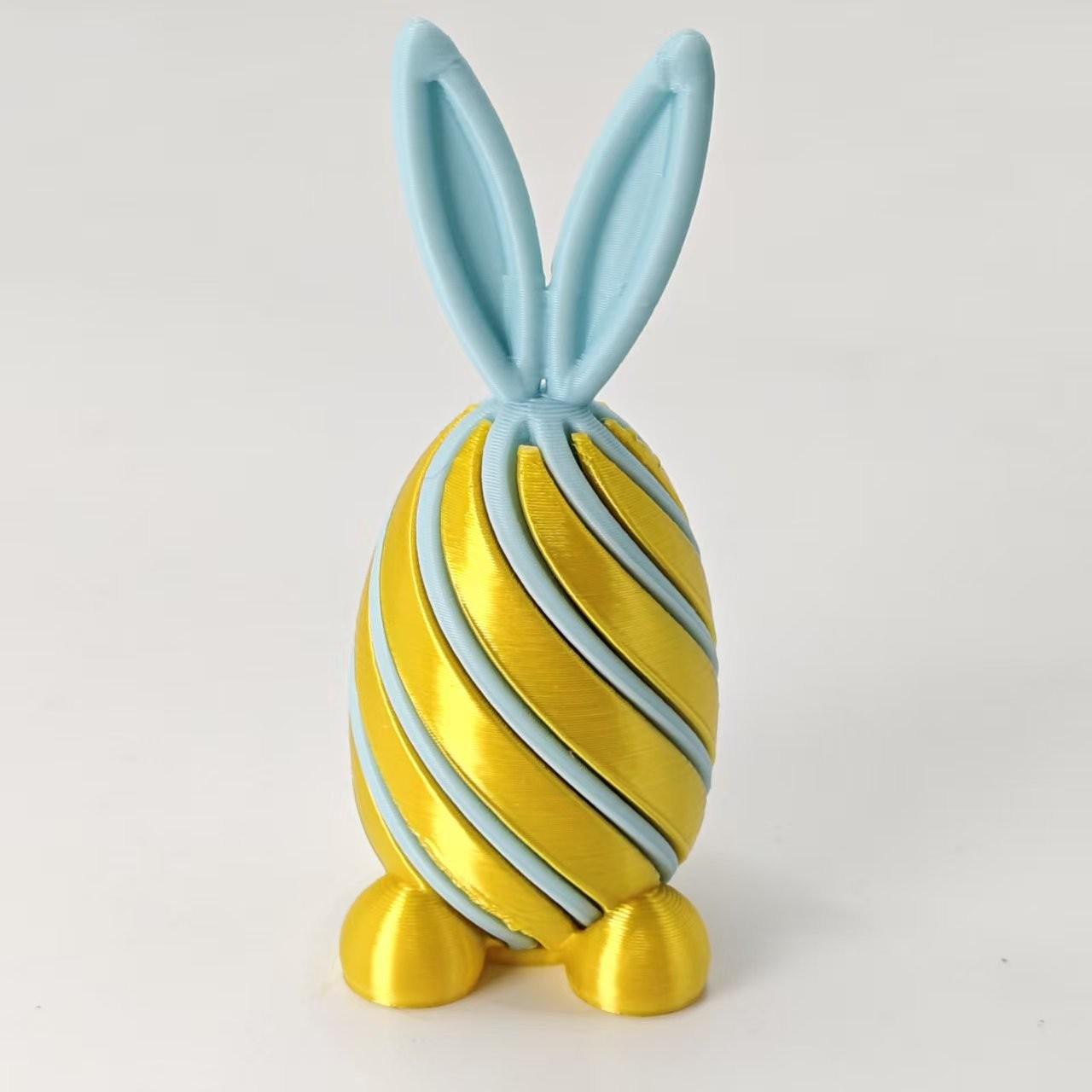 

3D Printed Flexible Joint Rabbit Toy – Realistic, Movable, Swirl Design