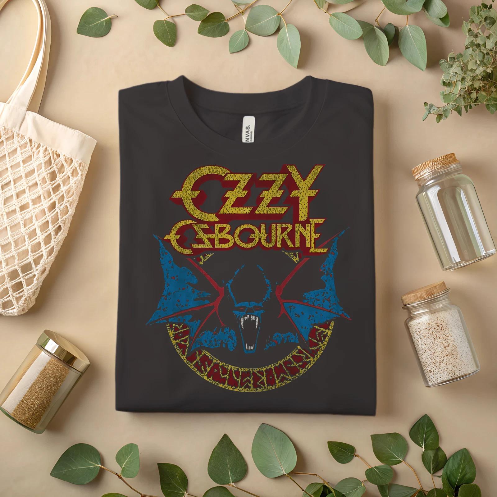 Ozzy Osbourne Heavy Metal Rock Band T-Shirt Vintage Distressed Graphic Tee A176 4XL