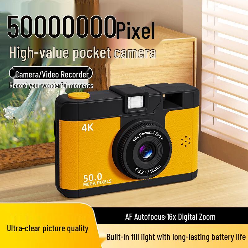 New Wi-Fi CCD Camera: Auto Print, Ultra-HD Photos, Dual Front & Rear Cameras, Video Recording