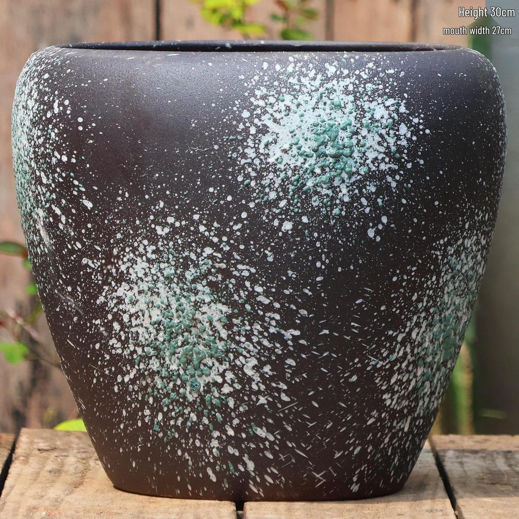 Extra Large Ceramic Pottery Flower Pot for Indoor Green Plants, Coarse Pot Ideal for Monstera and Other Large Plants