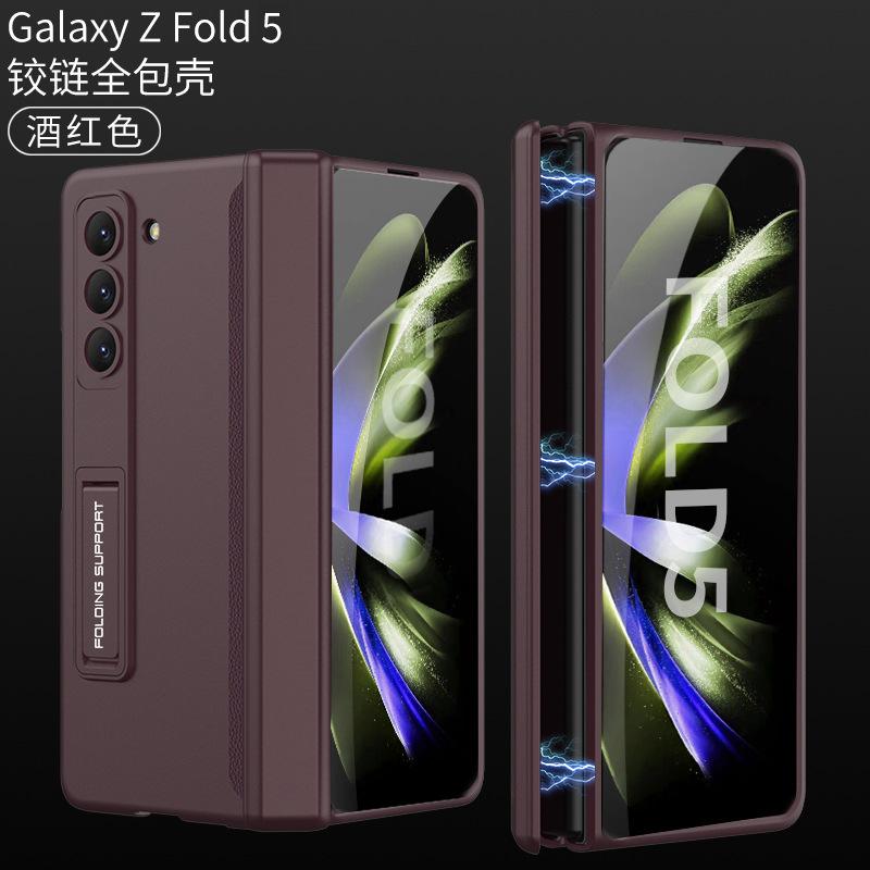 Applicable to Samsung Z fold1 mobile phone case magnetic hinge case film integrated ultra-thin bracket fold1 anti-drop protective cover