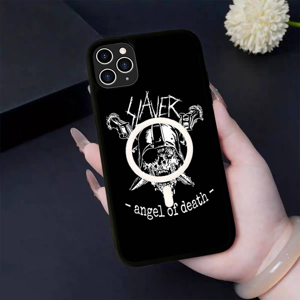

Slayer Heavy Metal Band Music For Magsafe Magnetic Wireless Phone Case For IPhone 11 12 13 14 15 16 17 Pro Max Plus Cover iPhone 17pro max