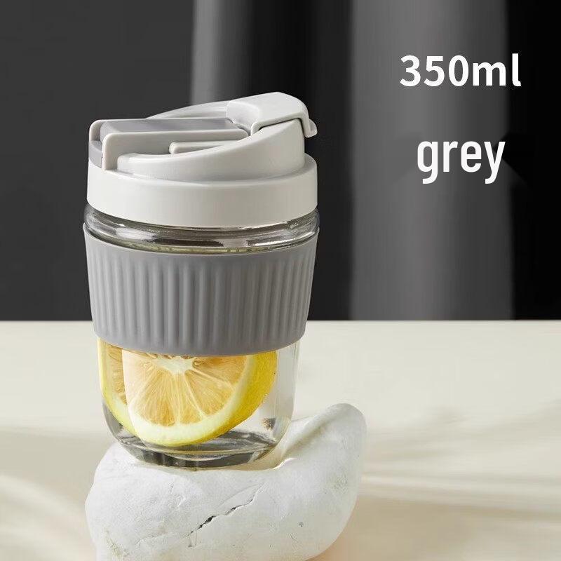 ZISIZ Portable Double-Layer Glass Cup