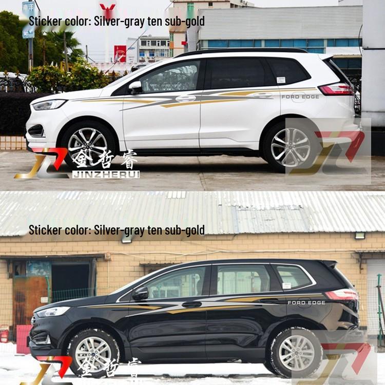 Ford Edge Custom Body Decals: Stylish Waistline Stripes & Color Stickers for Older Models