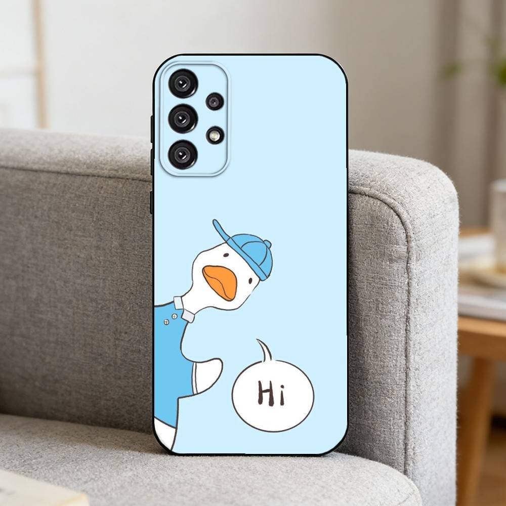 

A-Abstract Cartoon Duck Phone Case For Samsung S25,S24,S21,S22,S23,S30,Ultra,S20,Plus,Fe,Note,10,9,5G Black Cover Samsung S25Plus