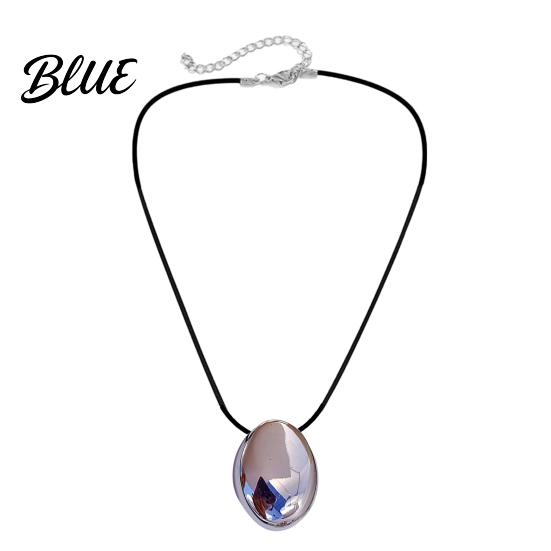 Fashion Accessories for Women Oval Bead Clavicle Chain Necklace Alloy