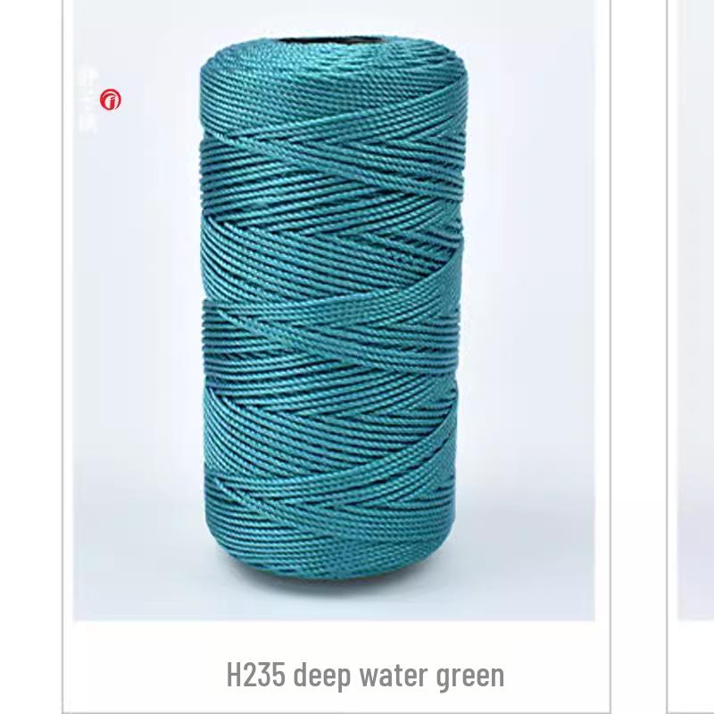 Chunky Wool & Ice Silk 3-Ply Yarn for DIY Crochet: Hand-Knitted Bag, Summer Hat, Shoes, and Seat Cushion