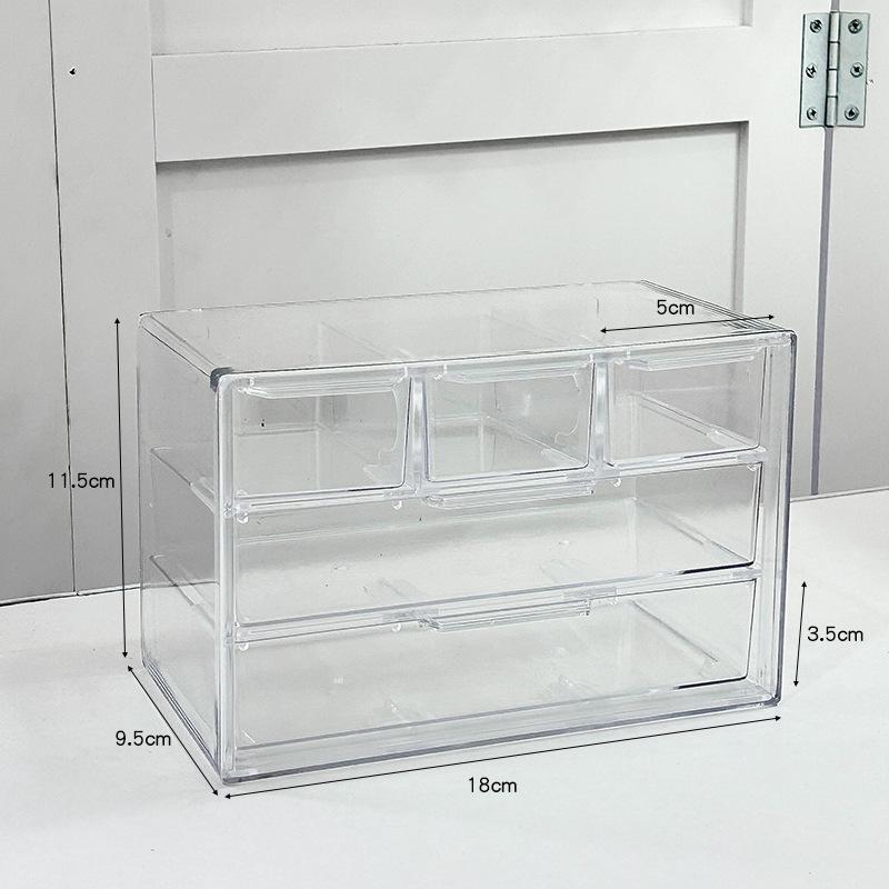 Transparent And Minimalist Underwear Storage Box Desktop Drawer Box Multi Grid Jewelry Organizing Small Item Storage Office