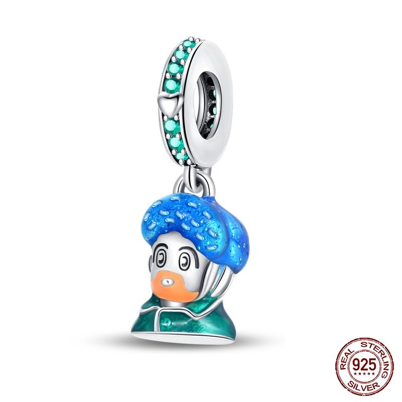 New Copper Fashion Glowing Space Astronaut Spaceship Charms Beads Fit Brand Original Bracelet Diy Jewelry Gift