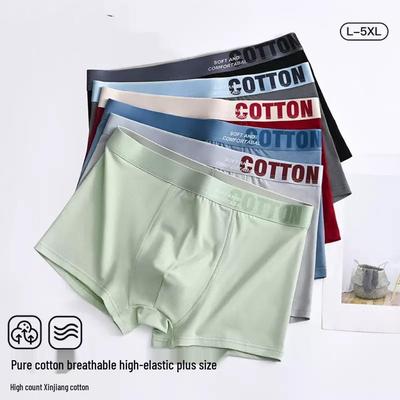 Boxeri bărbați din bumbac pur mărime plus - Confortabili, respirabili, stil tineresc