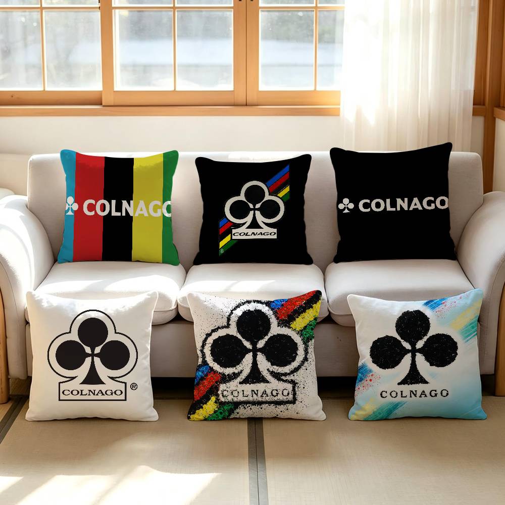Racing Logo Pillow Case Plush Fabric Soft Double Sided Print Sofa CColnagoS Cushion Cover Throw Bicycle Pillow Covers