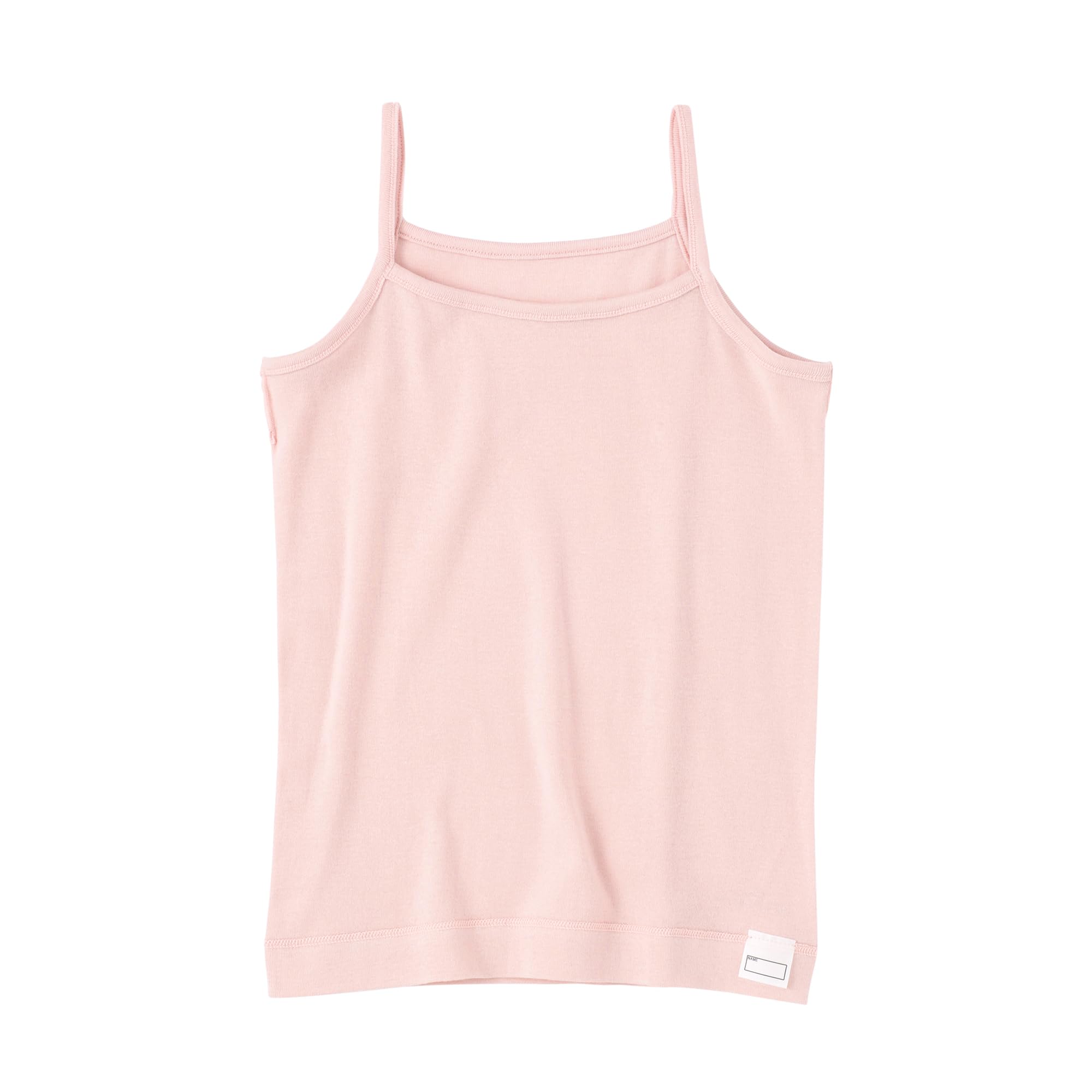 MUJI Гладкая хлопковая майка для детей легкого размера 110 (Нижнее белье) Девочки, FF0P1A6S, Розовый,