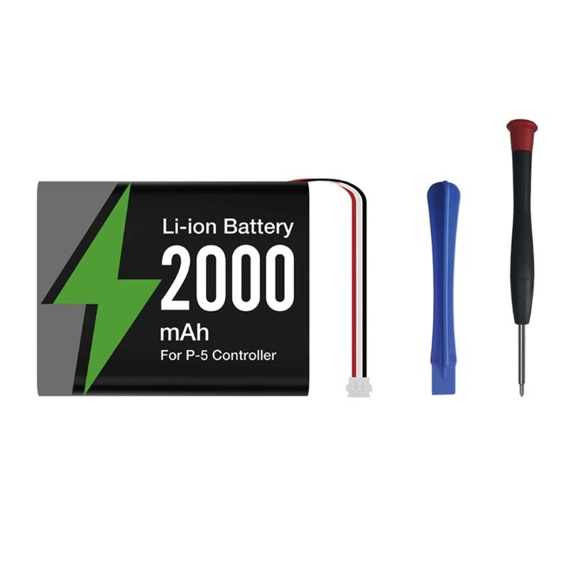 2000mAh Replacement Battery With Screwdriver Easy Replacement for Game Console Controller Accessories