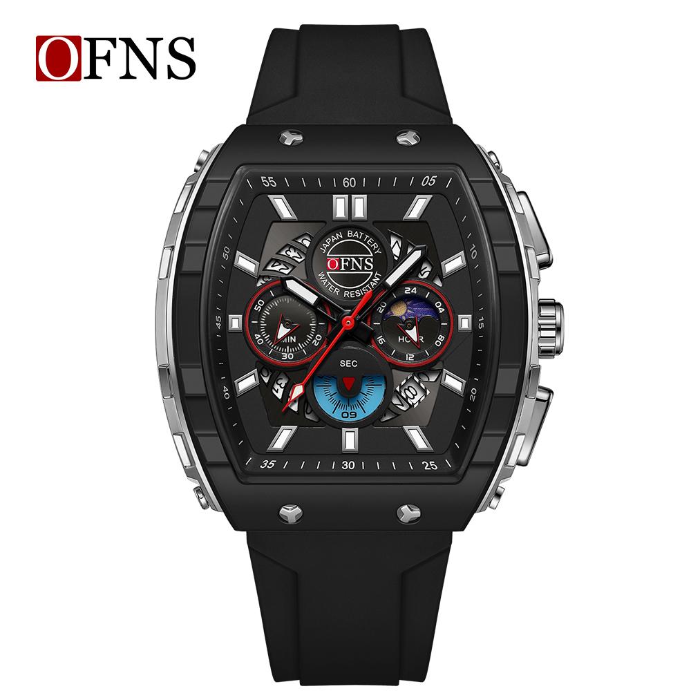 Fashion Student Quartz Watch Multi Functional Three Eye Six Pin Waterproof Luminous Calendar Men's Quartz Watch