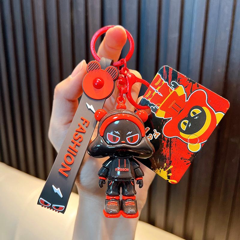 Trendy Cartoon Kid Keychain PVC Pendant for Backpack