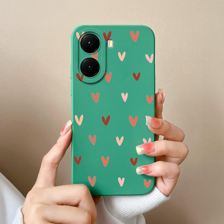 Cases For Xiaomi PocoX7 X7Pro Colorful Love Heart Girl Dustproof Drop-Resistant Portable Bumper For Xiaomi Poco X7 Pro Housing