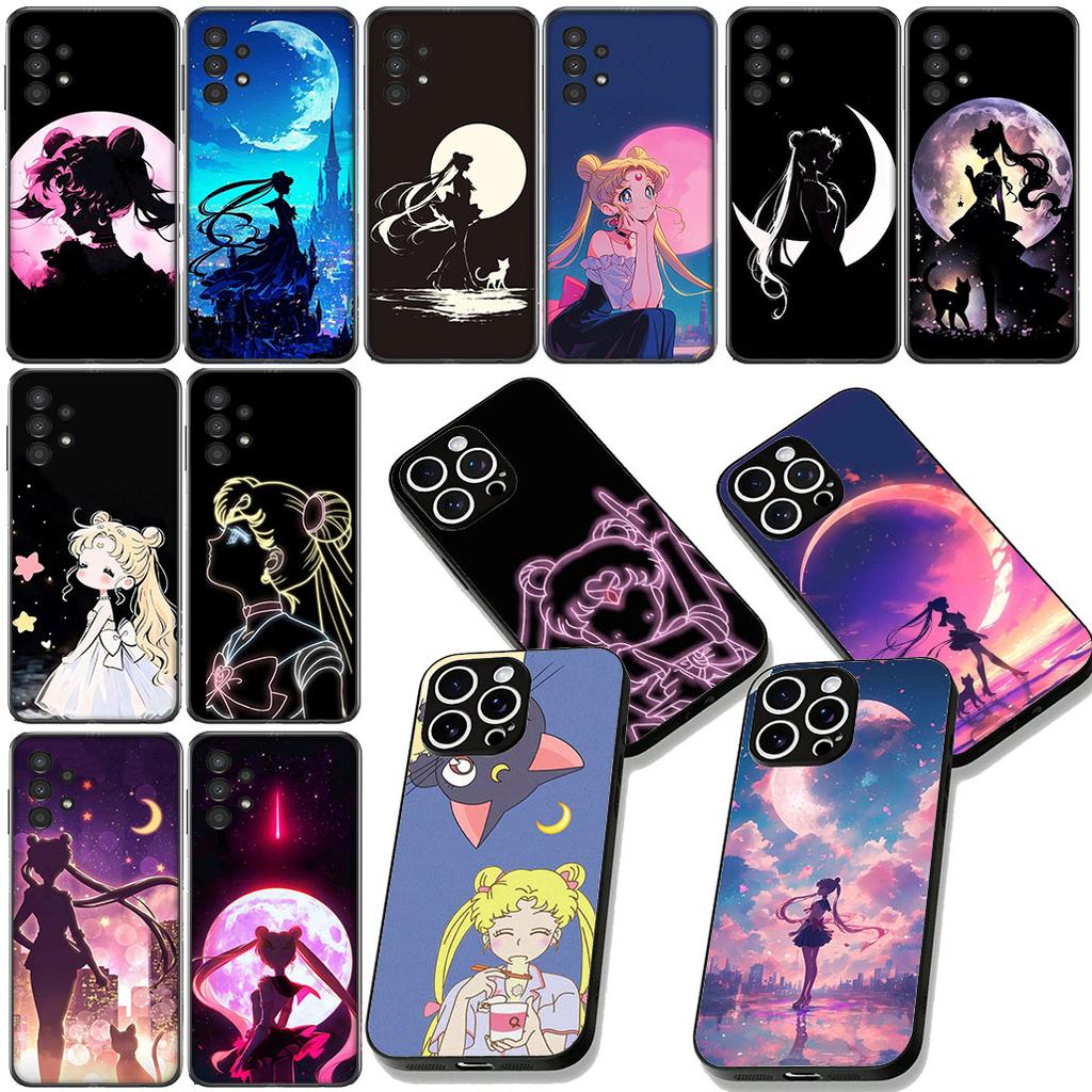 Anime S-sailors Girl S-Sailormoons Moon Cover for Motorola Moto G86 G14 G35 G34 G45 G55 G67 G75 G85 G24 G15 G54 G57 Power Case