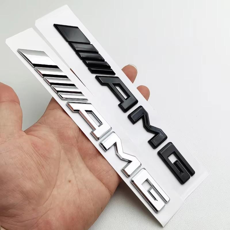 Stemma Metallico 3D AMG Adesivo Decalcomania per Bagagliaio Posteriore Auto per Mercedes Benz W204 W205 W203 W211 W212 W213 W201 W210 W124 W126 W140 YM9