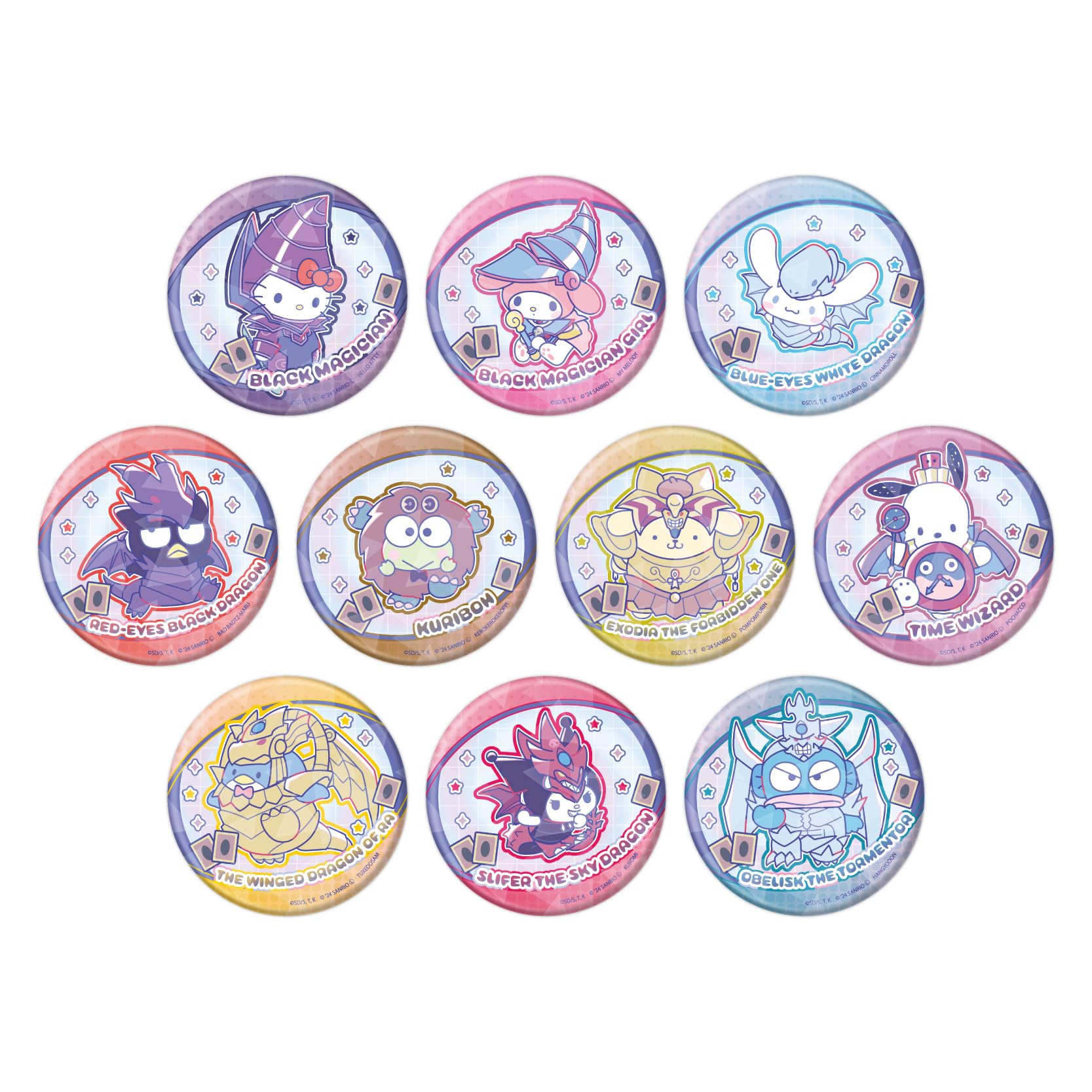 

Duel Monsters x Sanrio Characters 01 Holographic Badge BOX Yu-Gi-Oh! [Collaboration Illustration] [65mm] 10-piece