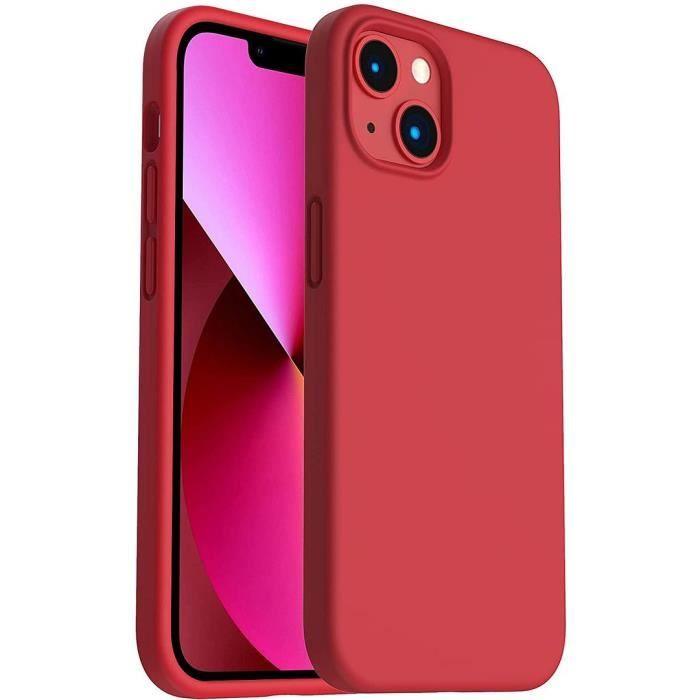 Coque - PROSHOP - pour iPhone 13 mini - Silicone TPU liquide - Slim - Rouge