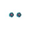 Small Blue Flowers Stud Earrings for Women Personality Fashion Unique Design Brincos Wedding Jewelry Birthday Gift
