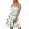 Fashionable Women's Casual Tube Top Floral Print Sleeveless Dress