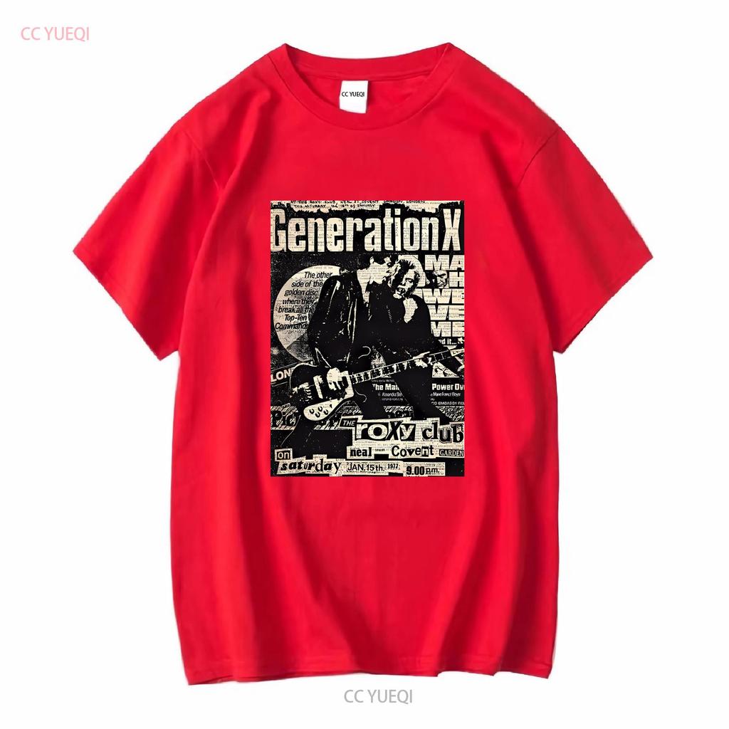 The generation x t shirt punk rock 70s TE5413 vintage Washed Slightly streetwear Versatile Unisex Comfortable Soft Stretched