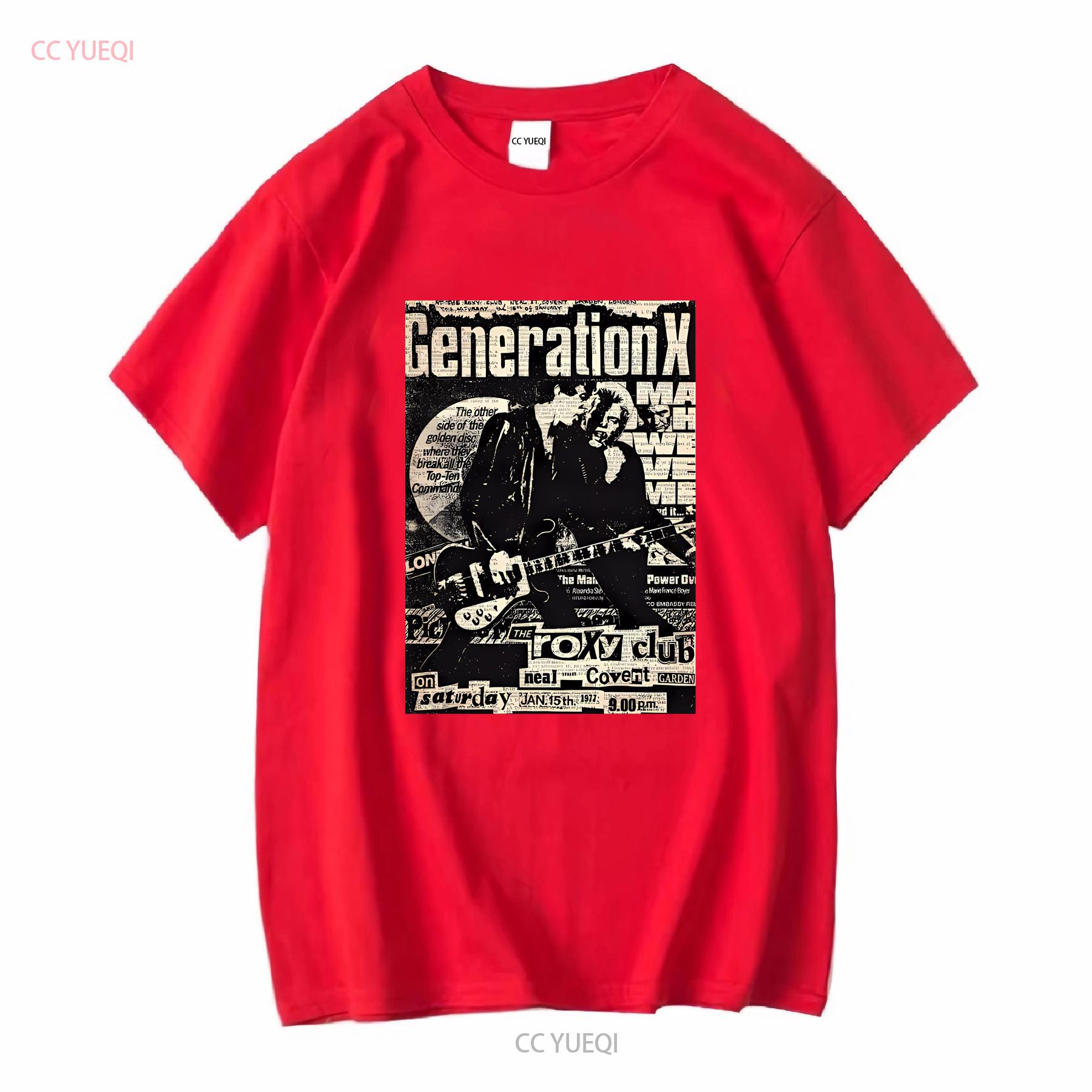 

The generation x t shirt punk rock 70s TE5413 vintage Washed Slightly streetwear Versatile Unisex Comfortable Soft Stretched S