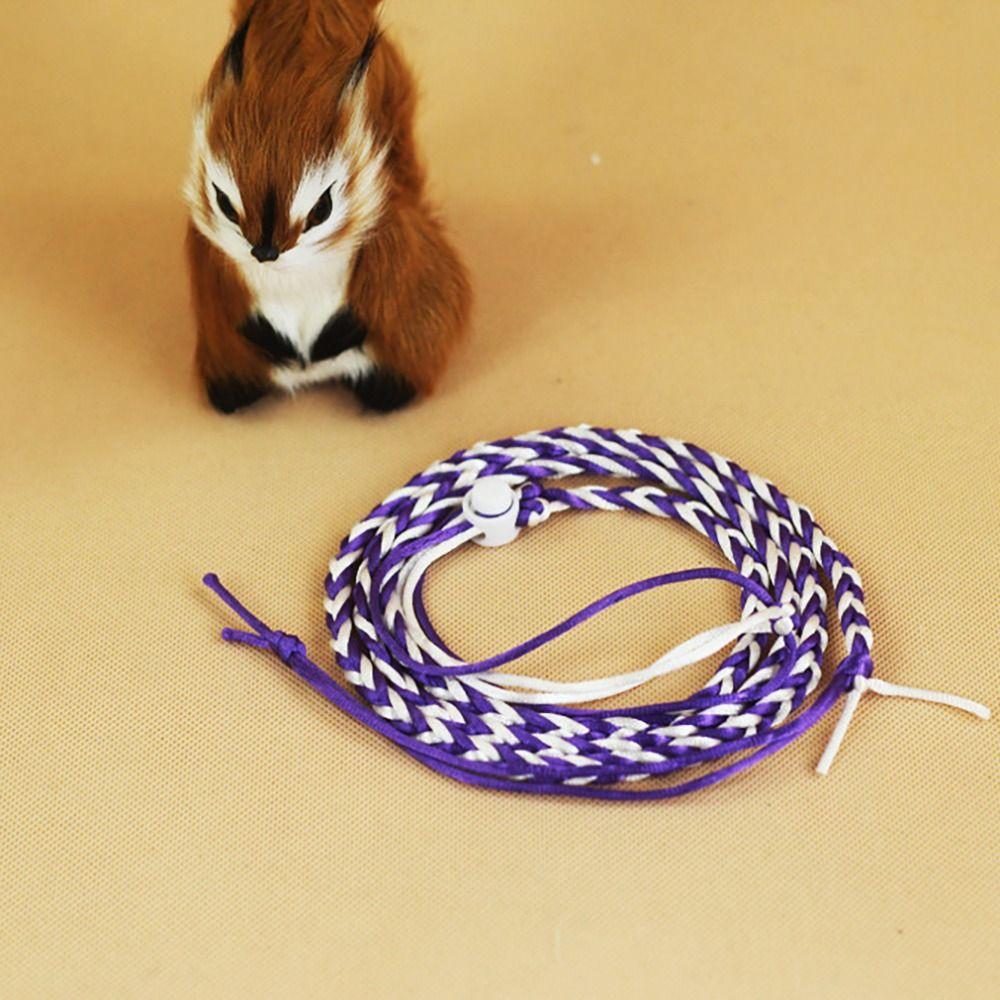 1.4m Adjustable Pet Hamster Leash Harness Rope Gerbil Cotton Rope Harness Lead Collar for Rat Mouse Hamster Pet Cage Leash 1