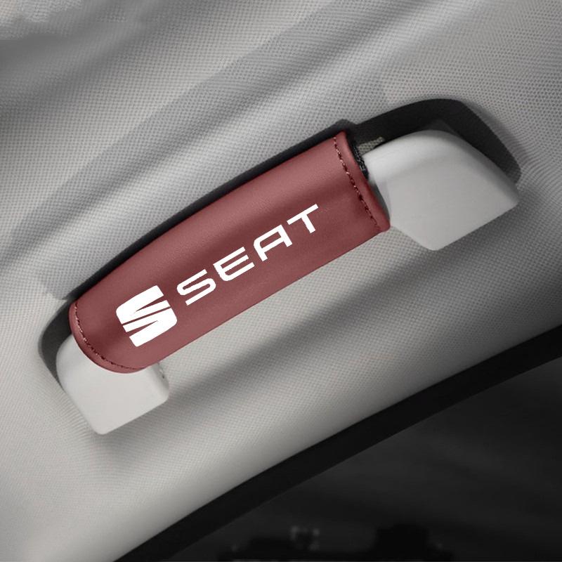 kncr9 Car Roof Armrest Pull Protection Cover Gloves Door Handle Non-Slip Cover For Seat FR Leon Ibiza Altea Exe 5f Mk2 Mk3 Accessories