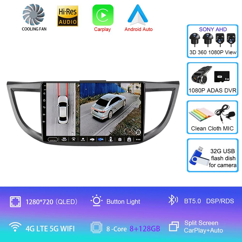 Android 14 Car Radio For Honda CRV CR-V 4 RM RE 2011 - 2018 Multimedia Video Player Navigation Stereo GPS No 2din 2 Din Dvd