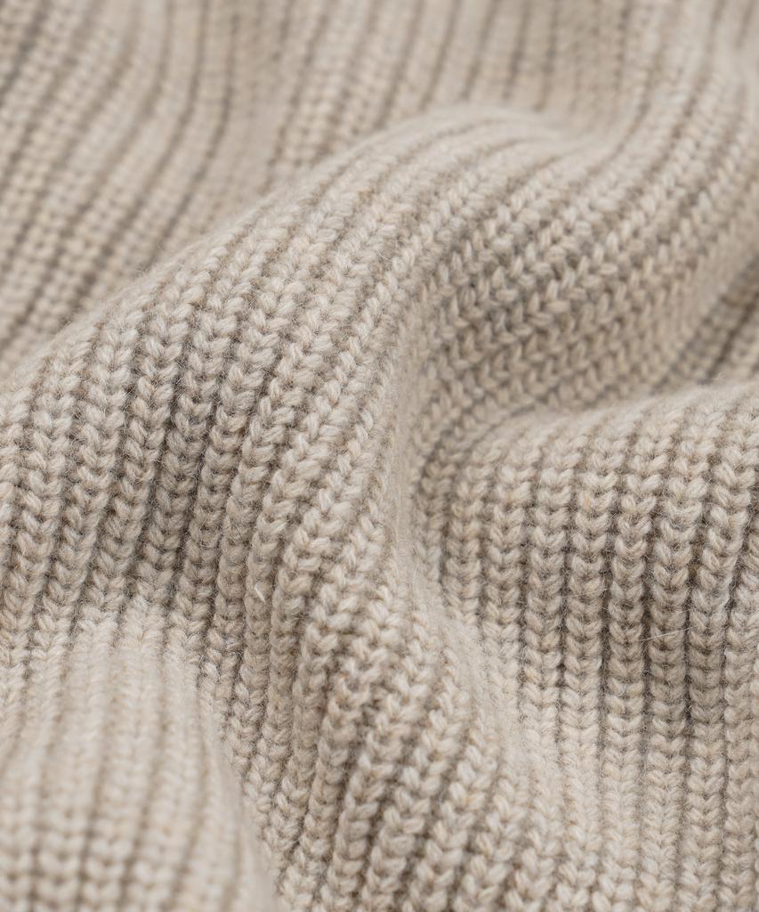 FRIZMWORKS Contrast Collar Half Zip Knit _ Cocoa