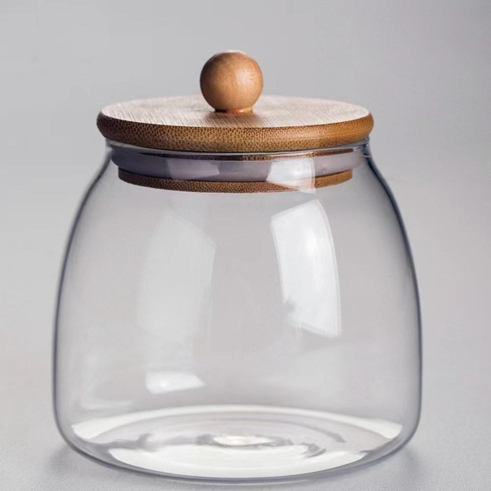Moisture Proof Glass Storage Jar Large Capacity Tea Storage Jar Coffee Bean Seasoning Style A Small