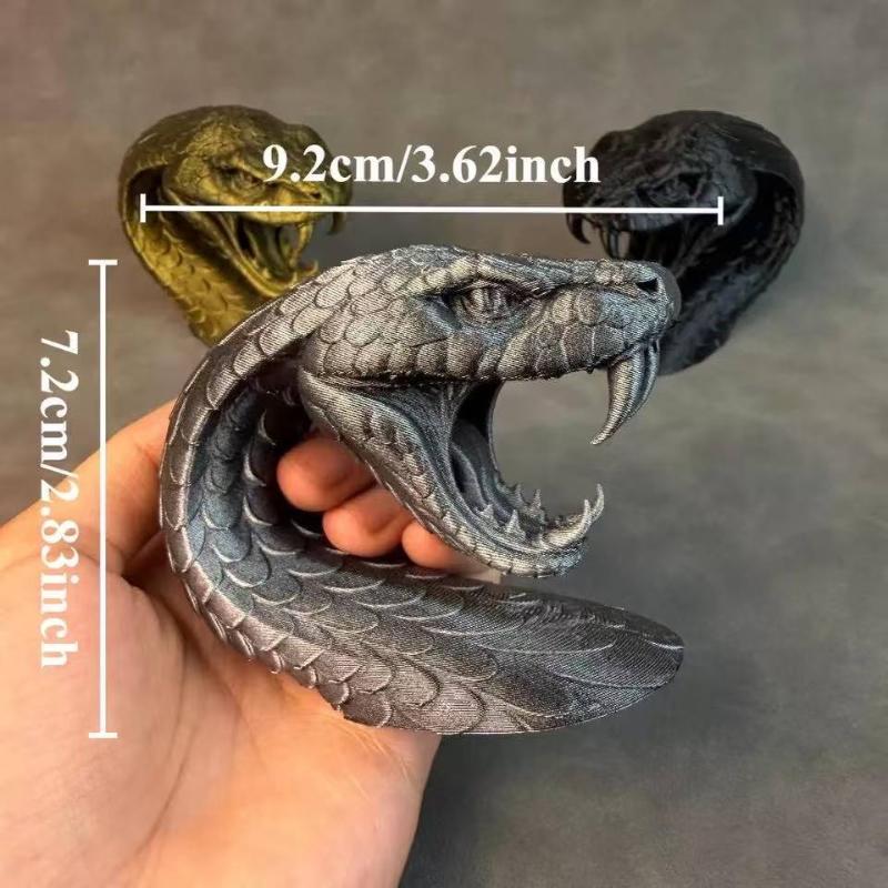 1Pcs Car Interior Accessories Snake Head Collectible Decor Statue Ornament For Car Dashboard Desk Bookshelf And Bonsai Decor