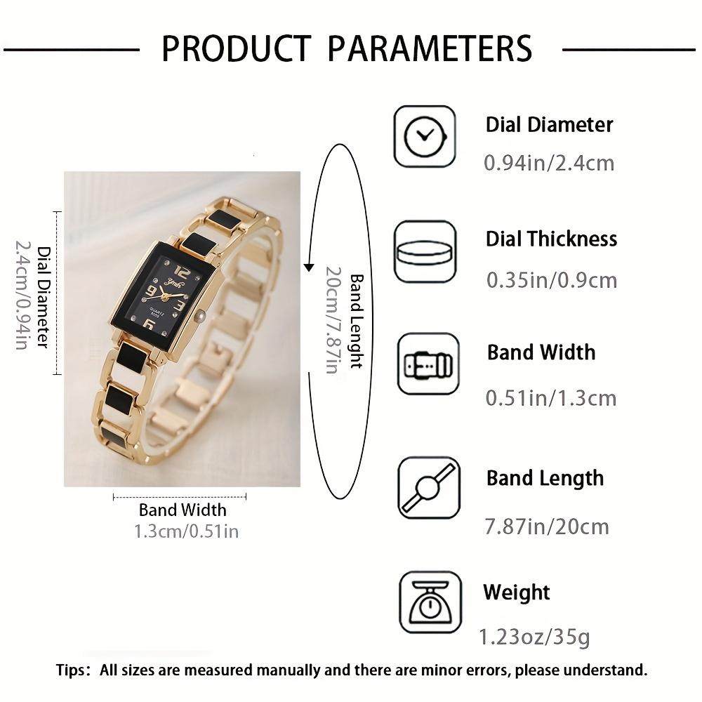 Elegant Women's Quartz Watch - Stylish Square Dial, Alloy Band, Black Strap, Non-Rechargeable Button Battery, Perfect for Casual