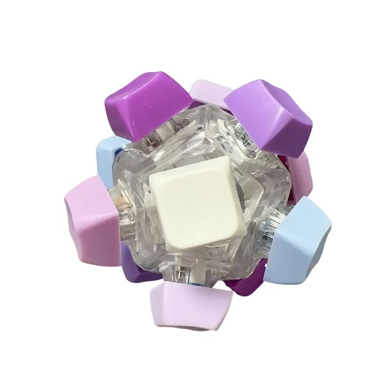 12-zijdige Toetsenbord Clicker Decompressie Speelgoed Knop Toetsdop Stressverlichter Sensorisch Speelgoed Toetsenbord Fidget Speelgoed voor Volwassenen en Kinderen