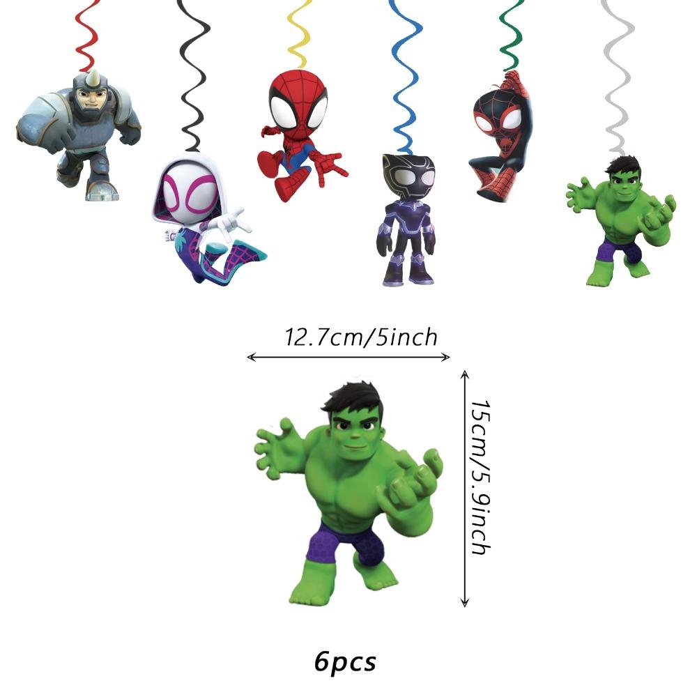 **Spidey And His Amazing Friends Theme Kids Girls Favors Swirls Happy Birthday Events Party Decorations Ceiling Hanging Spirals