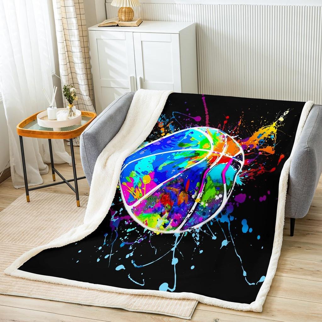 GUOYU Blanket Cute Gnomes Throw Blanket Purple Vine Flower Butterfly Blanket for Couch Sofa Lavender Bouquet Bed Blanket for Kids Boys Girls