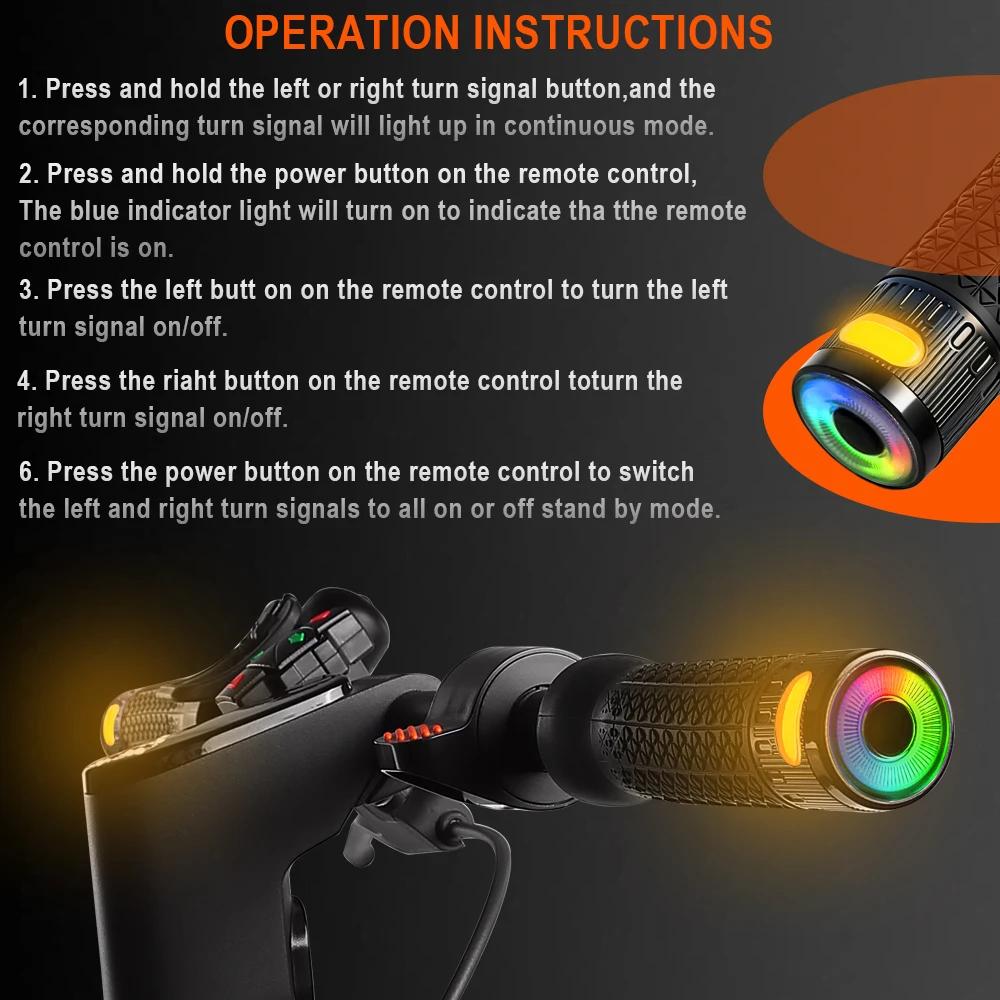 Non-slip Scooter Grip For Xiaomi M365/Pro2/1S Mi3 Wireless Handlebar Grips Turn Signal with Remote Control for Ninebot MAX G30 F20 F30 E Scooter