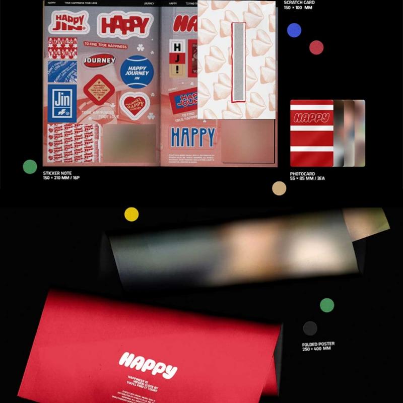Jin   Happy Solo Album  3 Types Set 