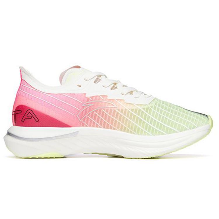 New Anta C202 GT Cushioning Anti Slip Wear Resistant Breathable Lightweight Rebound Low Top Running Shoes Women's Green Red 122225589S-1