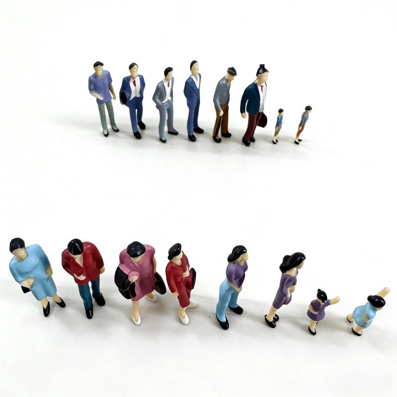 Set of 14 Miniature Model People for Sand Table Display