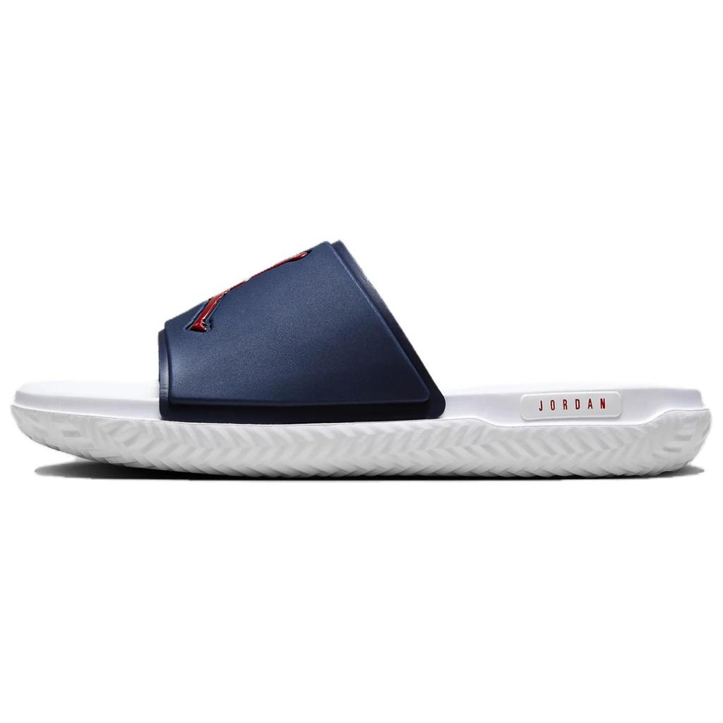 New JORDAN Jumpman Slide Midnight Navy White Gym Red FQ1598-402