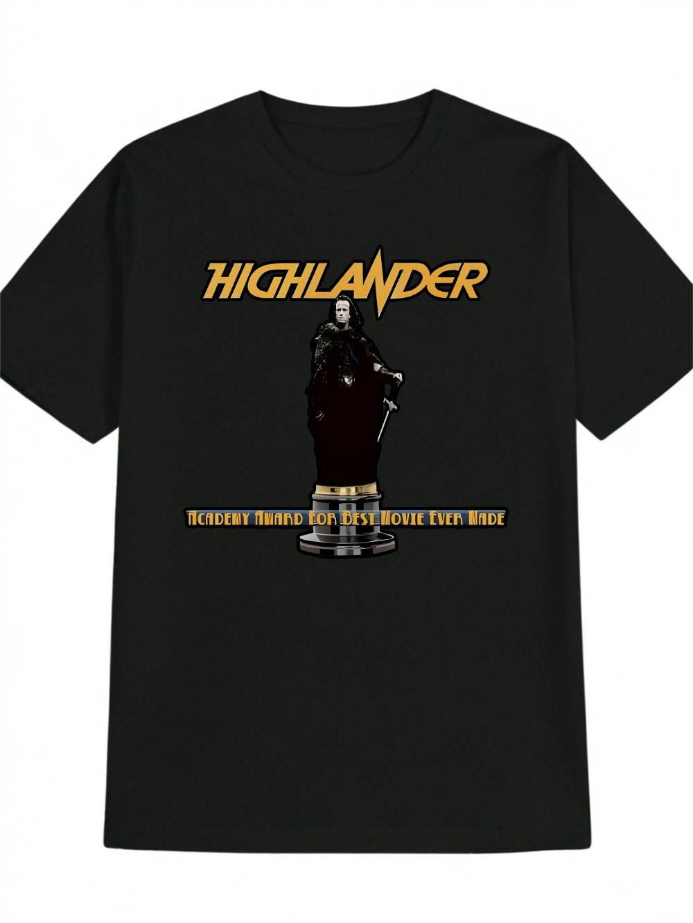 

Men s Highlander Movie T-Shirt Black with Iconic There Can Be Only One Print Fan Merchandise Gift Tee S разноцветный