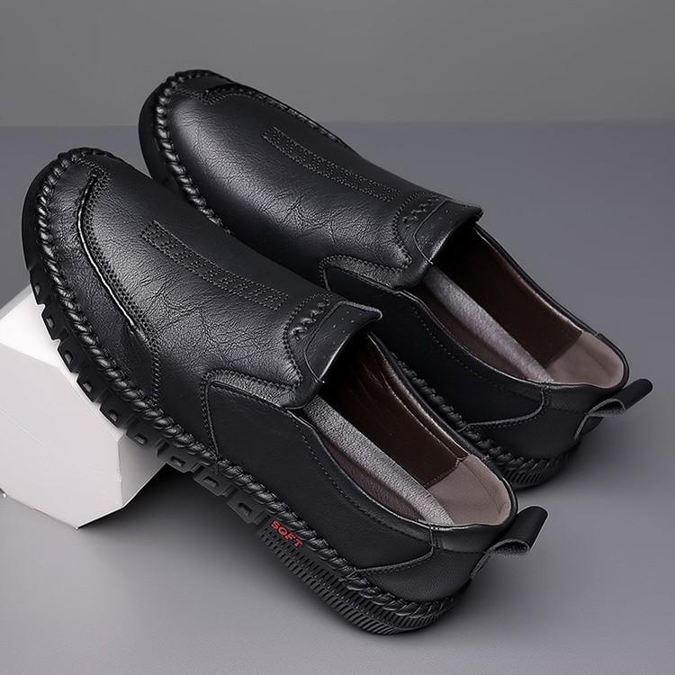Men's shoes spring new trendy shoes men's leather shoes soft sole middle-aged versatile casual shoes men's leather shoes