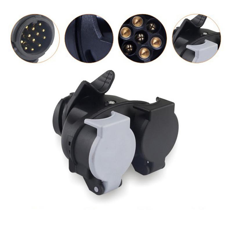 New 13 Pin Car To 7 Pin Plug Socket Adapter Converter Caravan Towing Tow Bar UK 12V