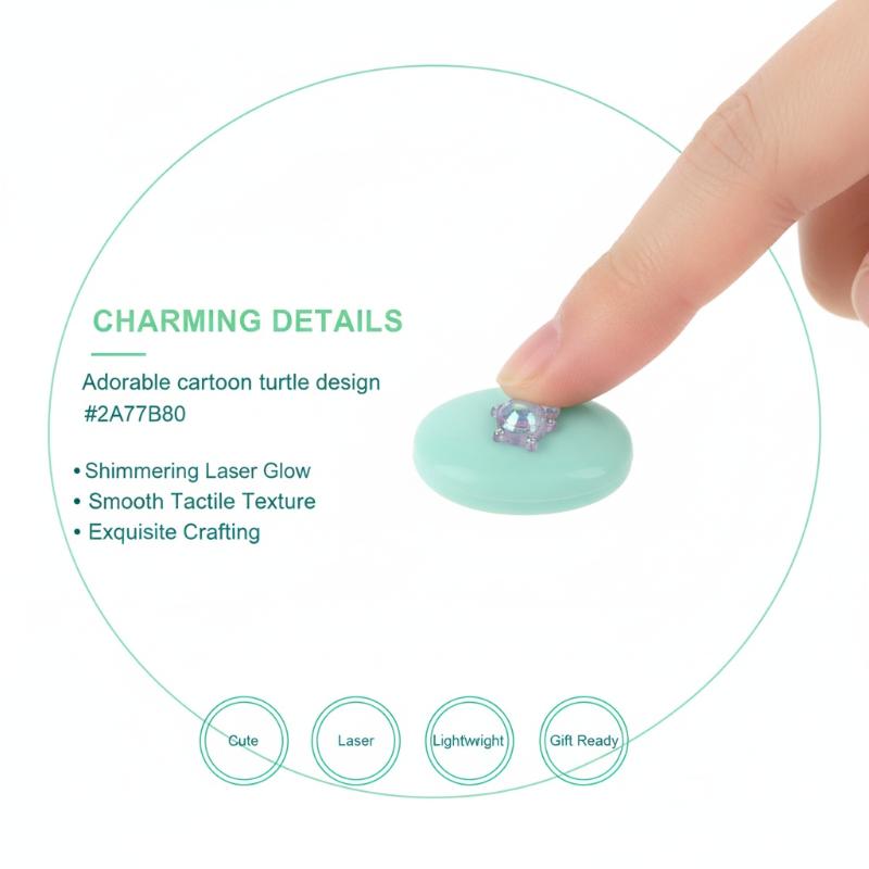 100Pcs Mini Resin Turtle Charms Rainbow Laser Tortoise Ornament Small Figurine For Diy Jewelry Making Keyring Handmade Crafts