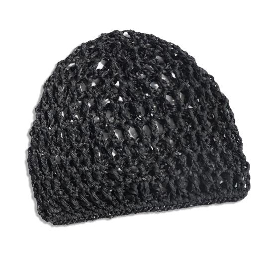 Women Knitting Hat Hollow Design Breathability Bun Hairstyle Elastic Headpiece Winter Versatile Hair Accessory