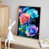 Colorful Fantasy Flower Diamond Painting Set, 5D Gemstone Full Crystal Decorative Painting, DIY Cross Stitch Decorative Home Wall Mural