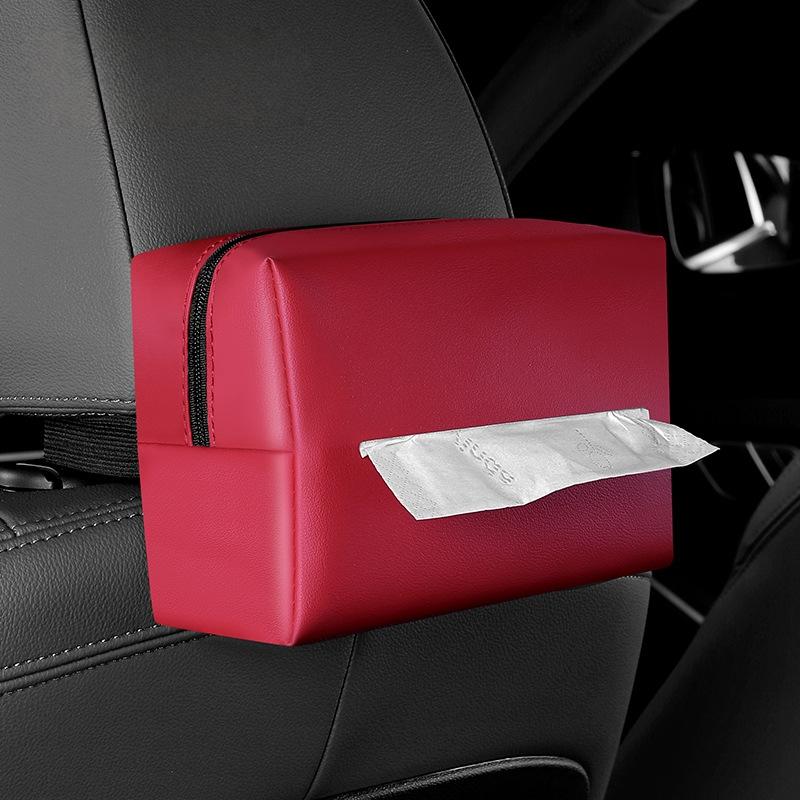 Universal Car Hanging Tissue Box, sunshade seat backrest suspension tissue box, car armrest storage box, car organization